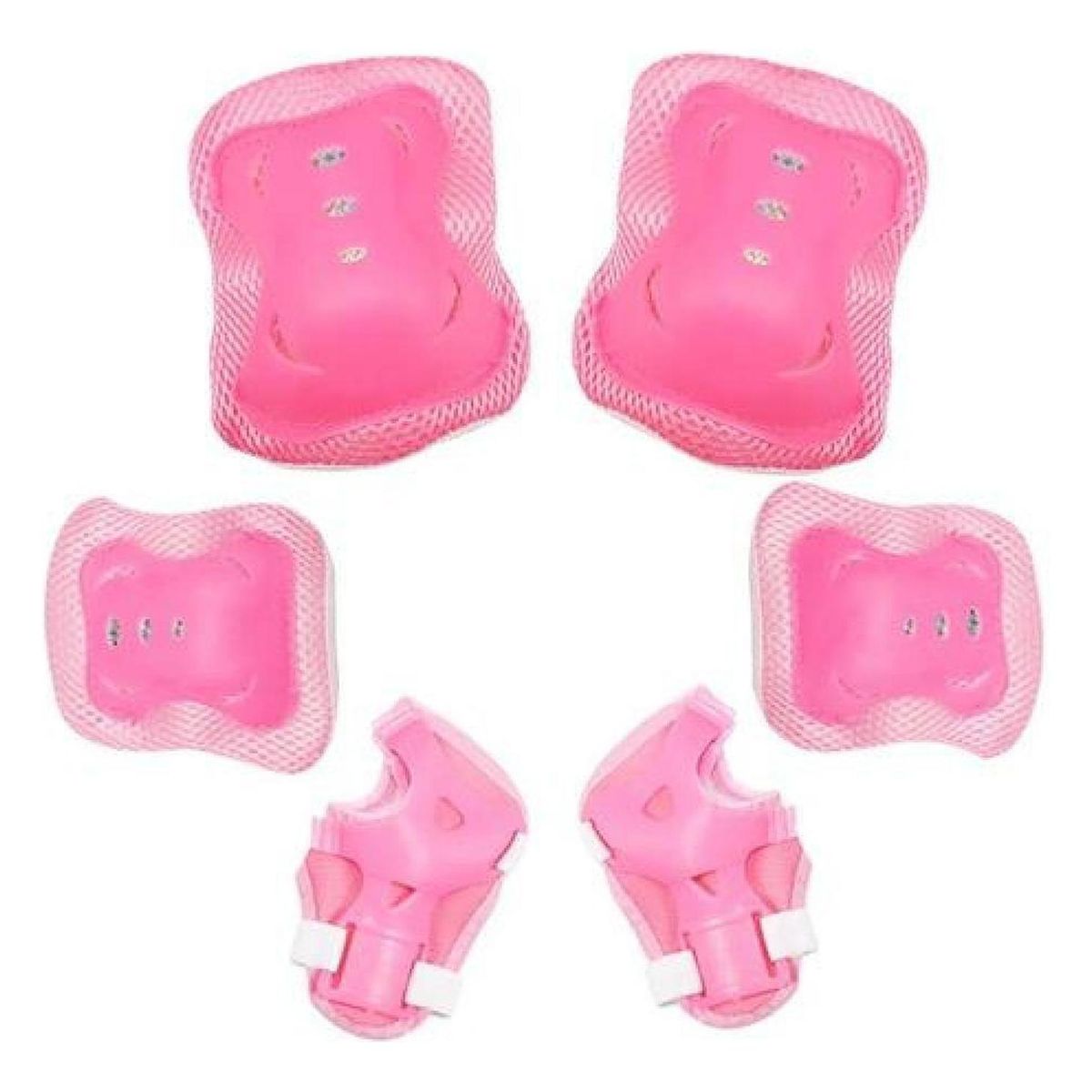 GENERICO - Set Protecciones Niños Rodillera Codera Muñequera Color Rosa - Multicolor