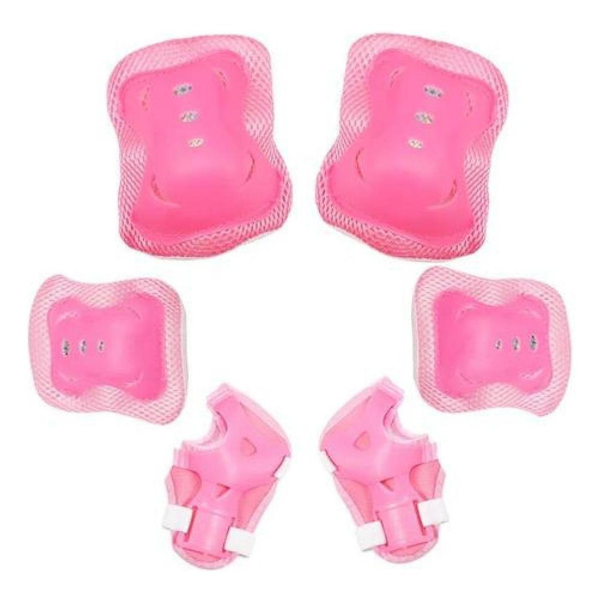 GENERICO - Set Protecciones Niños Rodillera Codera Muñequera Color Rosa - Multicolor