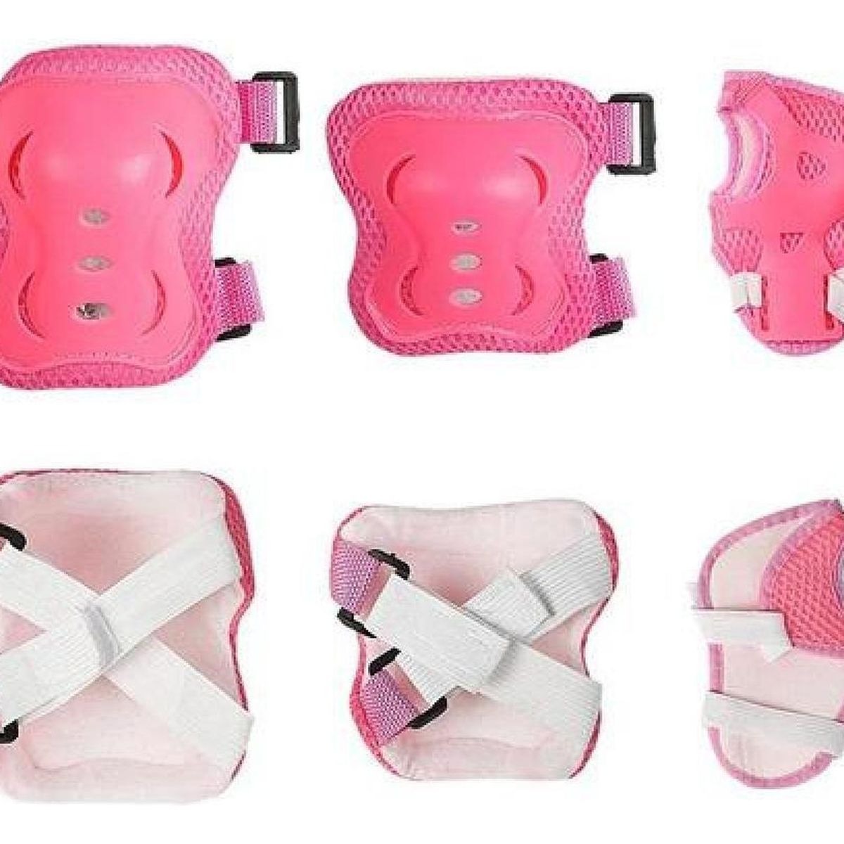GENERICO - Set Protecciones Niños Rodillera Codera Muñequera Color Rosa - Multicolor