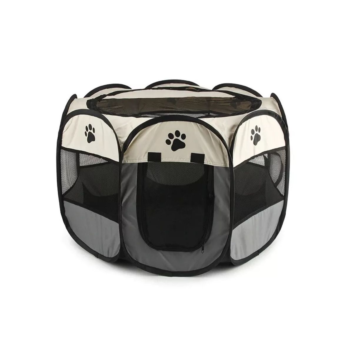 IMPORTCLICK - Corral Mascotas Portátil Multifuncional Perros Gatos Talla L Gris IMPORTCLICK