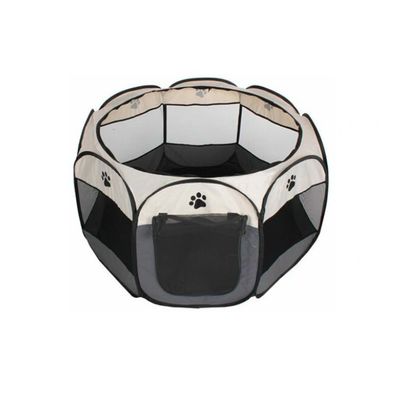 Imagen 2 del producto Corral Mascotas Portátil Multifuncional Perros Gatos Talla L Gris