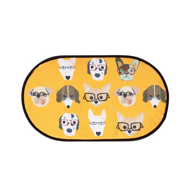 Limpiapies Pets Design 35X60 Naranjo/Turquesa