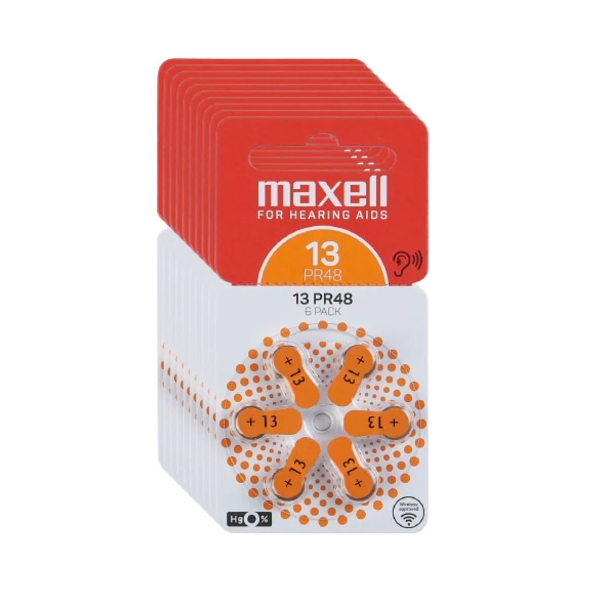 MAXELL - 60 Pilas Para Audífonos Maxell Tamaño 13 Auditivas