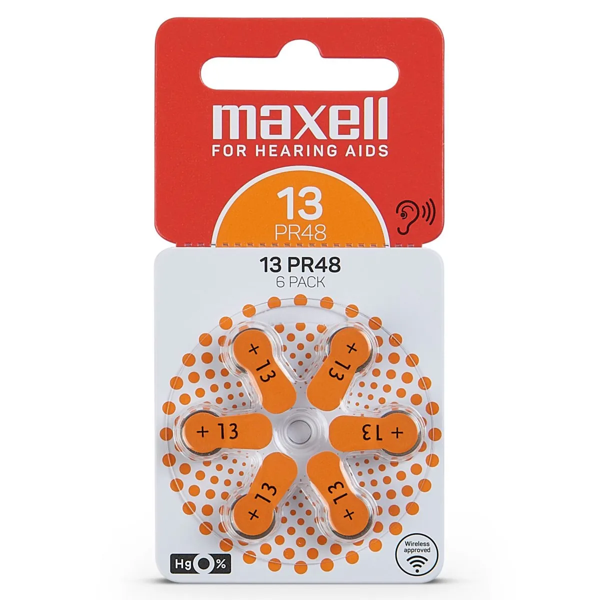 MAXELL - 60 Pilas Para Audífonos Maxell Tamaño 13 Auditivas