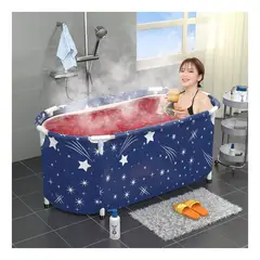 GENERICO - Bañera Plegable Portátil Adultos Y Niños Balde Spa 120×60cm