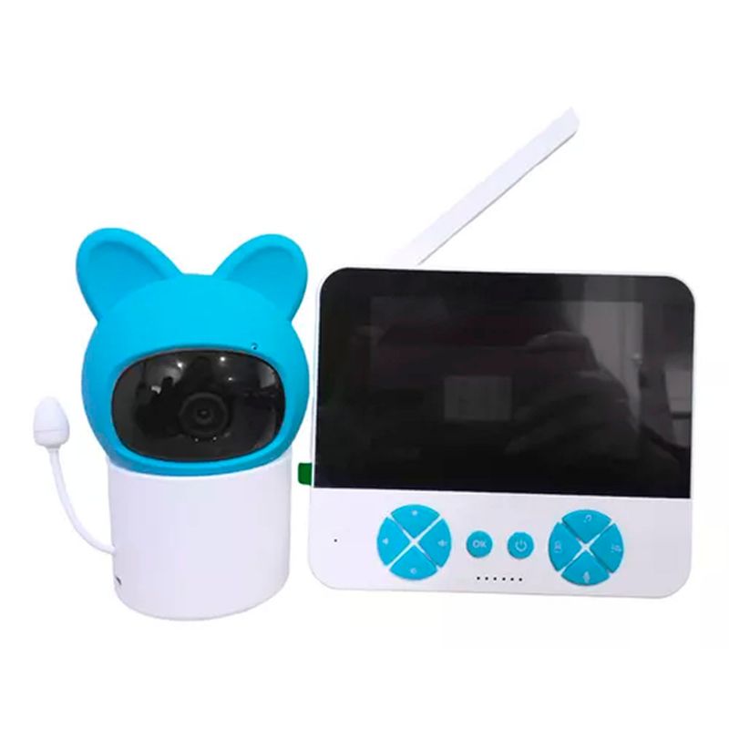 ESHOPANGIE - Cámara Monitor Vigilancia Nocturna Para Bebes Con Micrófono Celeste