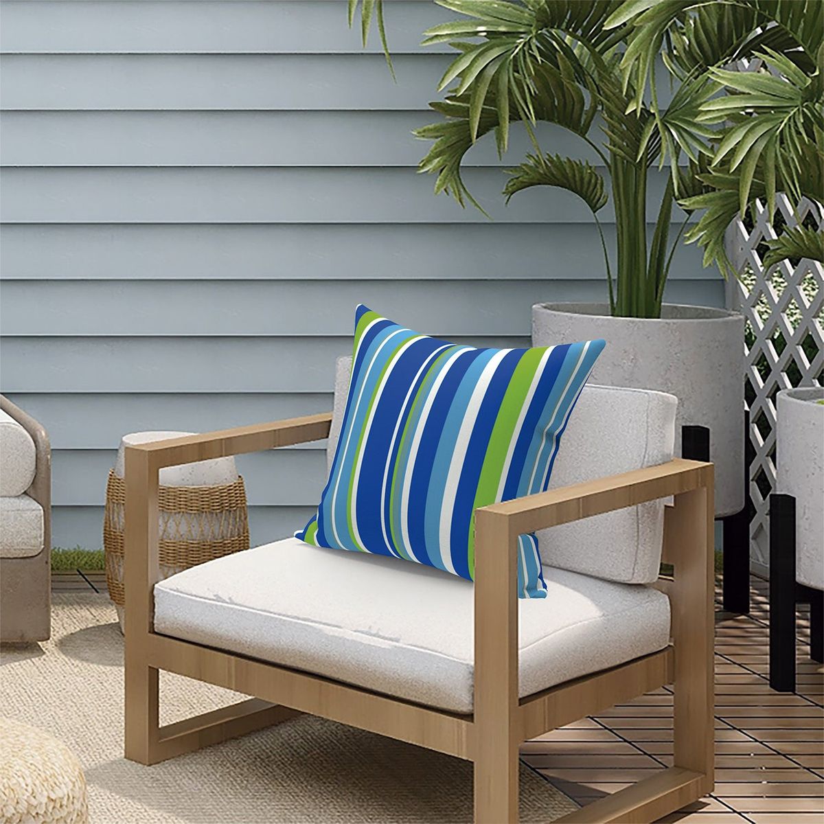 DIB - Cojín Deco Lineas 43X43 Azul