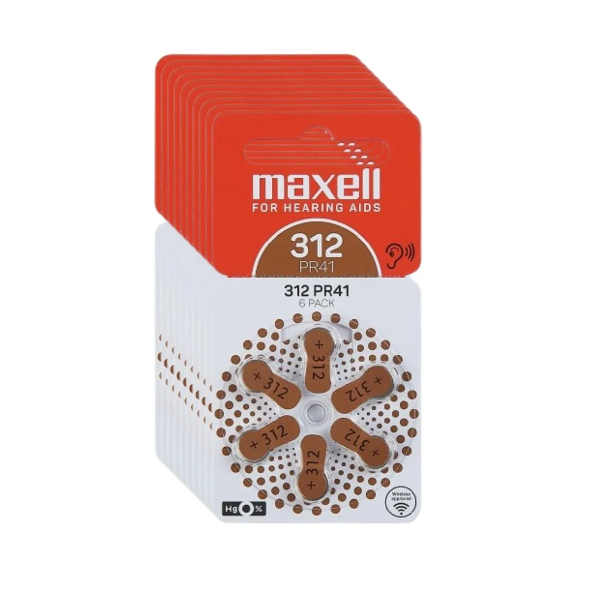 MAXELL - 60 Pilas Para Audífonos Maxell Tamaño 312 Auditivas