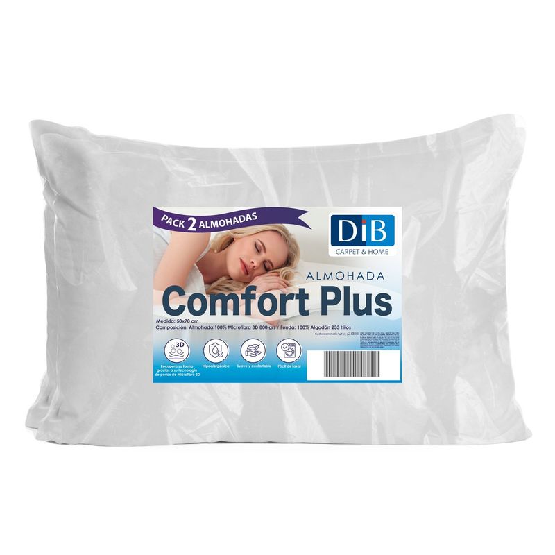 DIB - Pack 2 Almohadas Comfort Plus