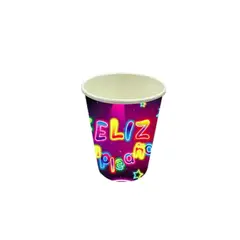GENERICO - Vasos De Carton Feliz Cumpleaños 6pcs 250ml
