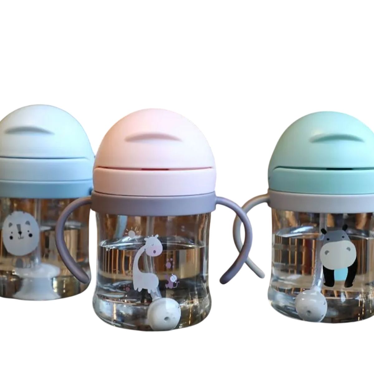 GENERICO - Vaso Antiderrame Con Bombilla Y Asas Para Bebé 250ml Niños