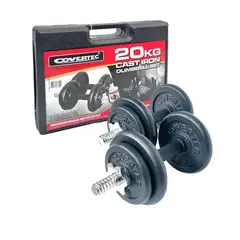 COVERTEC - Maleta mancuernas negra 20k