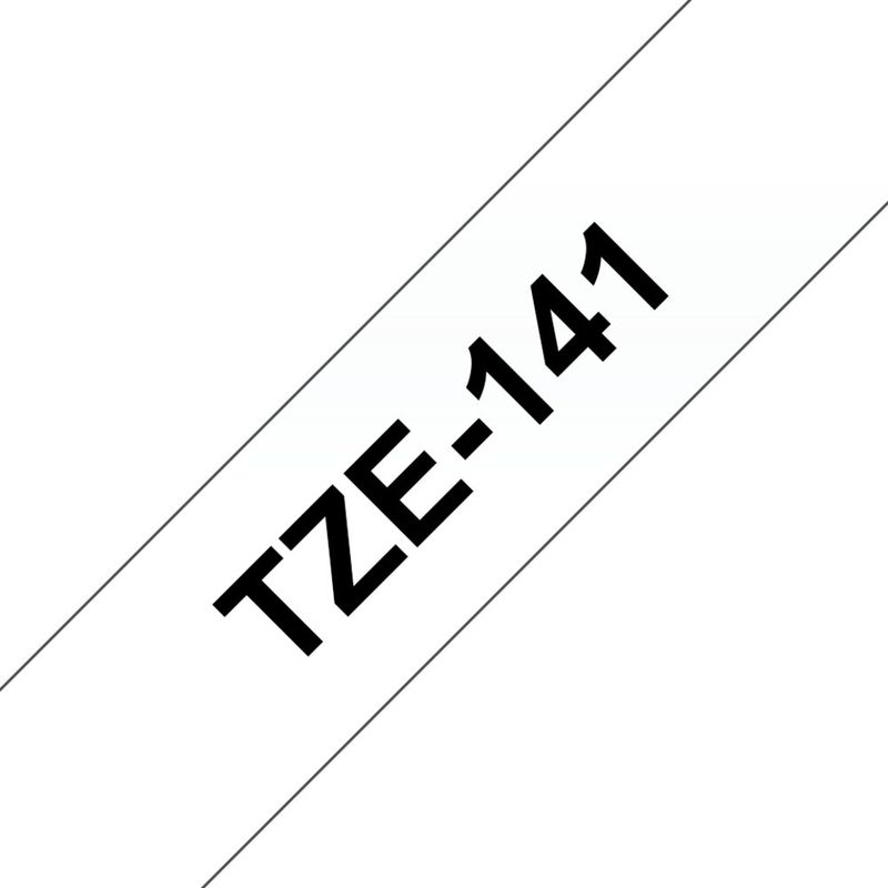 BROTHER - Cinta Brother Tze141 Negro Sobre Transparente 18mm X 8mts