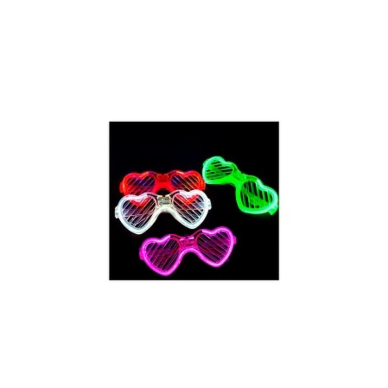 GENERICO - Lentes De Corazon Con Luz Led Color Aleatorio 65mmx15cm