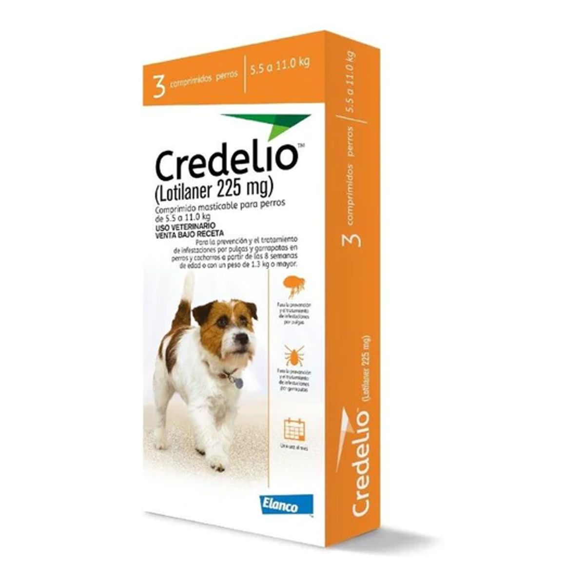 ELANCO - Credelio Perros de 5,5 a 11 kg (3 Comprimidos)