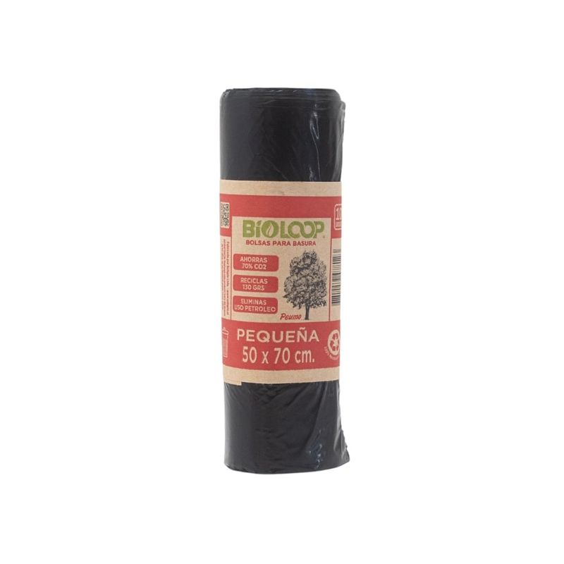 GENERICO - Bolsa de Basura Bioloop 50x70 color negro rollo 10 unidades