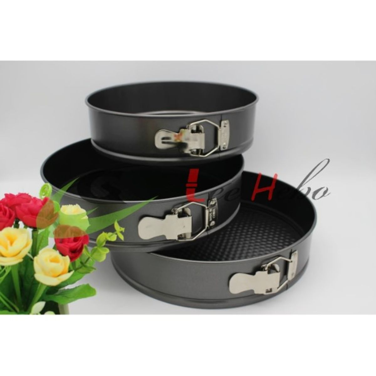 GENERICO - 3 Moldes Redondos Repostería Queques Tortas Antiadherente