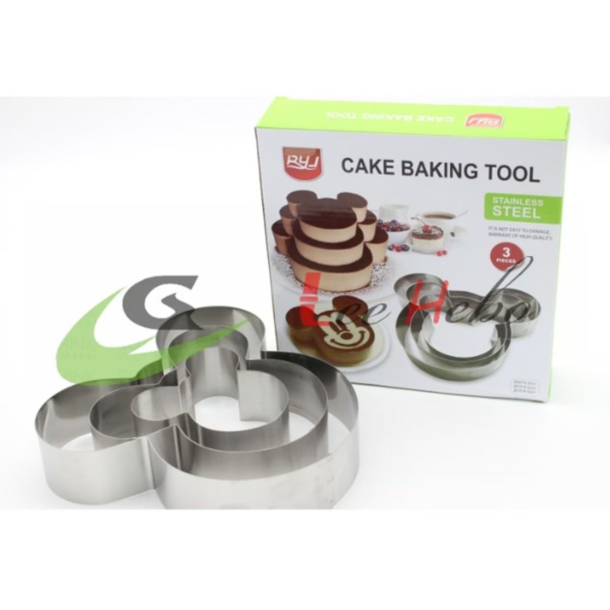 GENERICO - Molde Para Torta Forma Mkmouse 3 Piezas Metal 6Cm