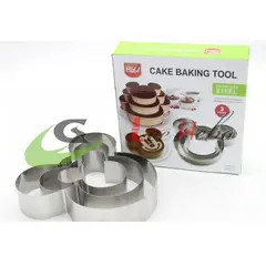 GENERICO - Molde Para Torta Forma Mkmouse 3 Piezas Metal 4.5Cm