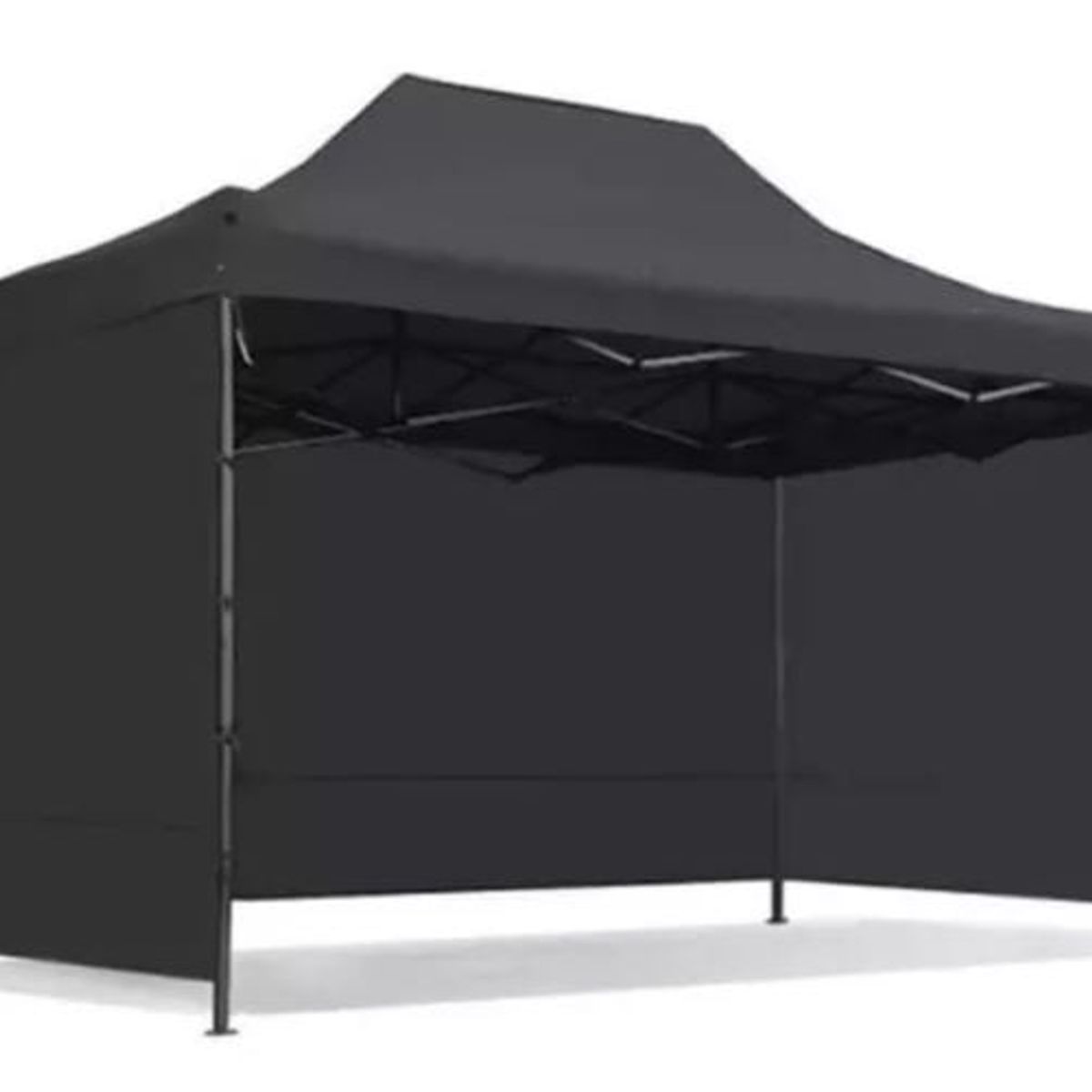 GENERICO - Toldo Plegable con Paredes Impermeables 3x6mts Negro UV