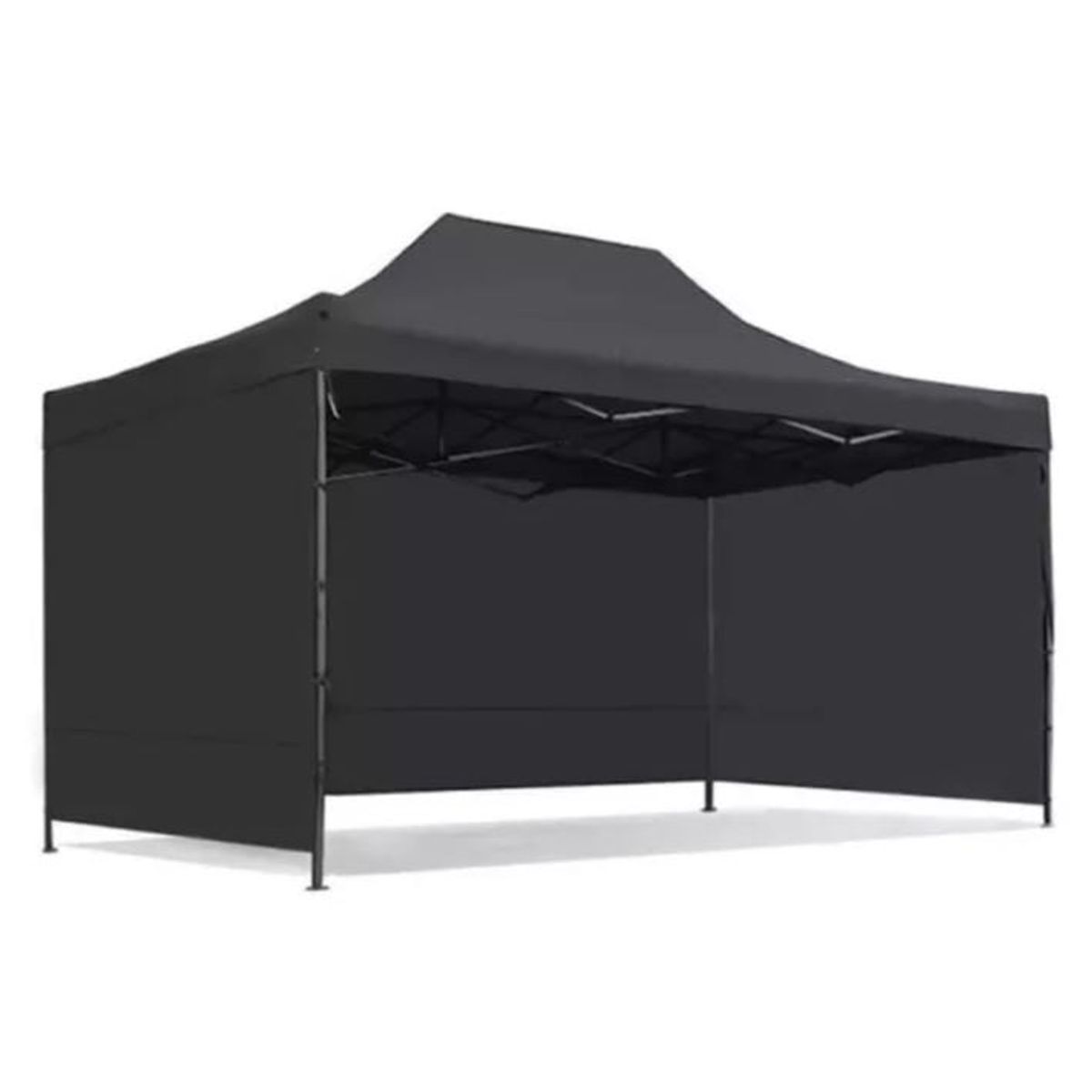 GENERICO - Toldo Plegable con Paredes Impermeables 3x6mts Negro UV