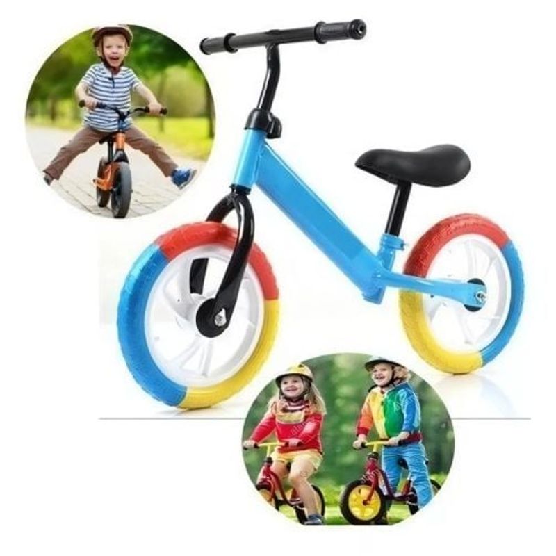 GENERICO - Bicicleta Equilibrio Sin Pedales Aprendizaje Niños Celeste