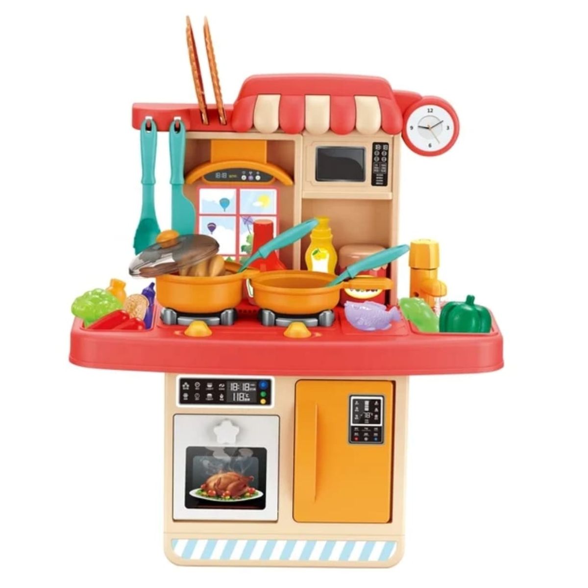 GENERICO - COCINA DE JUGUETE 23 PIEZAS LUCES SONIDO