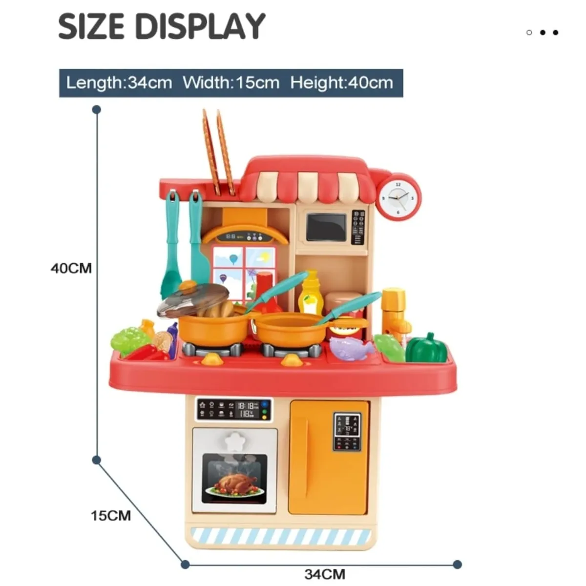 GENERICO - COCINA DE JUGUETE 23 PIEZAS LUCES SONIDO