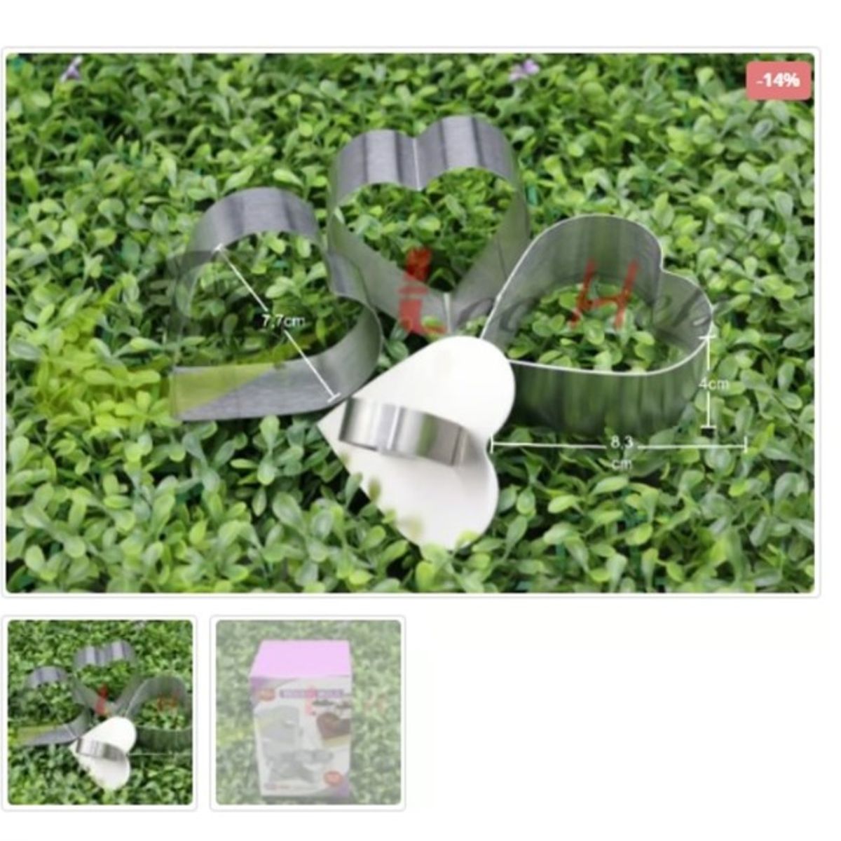 GENERICO - Molde Para Mousse Corazon 4 Piezas