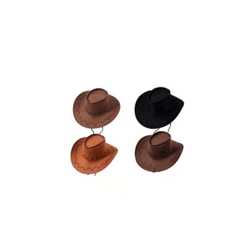 GENERICO - Sombrero De Vaquero Color Aleatorio 12x35x39cm
