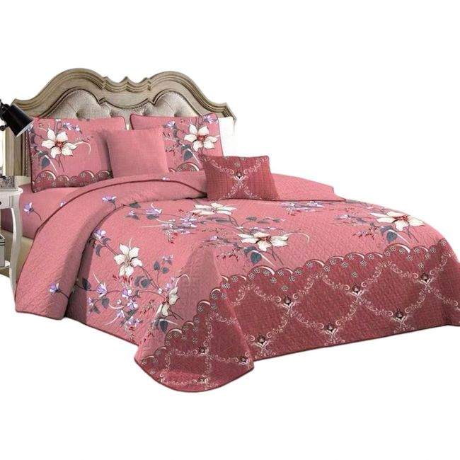 GENERICO - Cubrecama Quilt Verano 1.5 Plazas + 1 Fundas Almohada B4