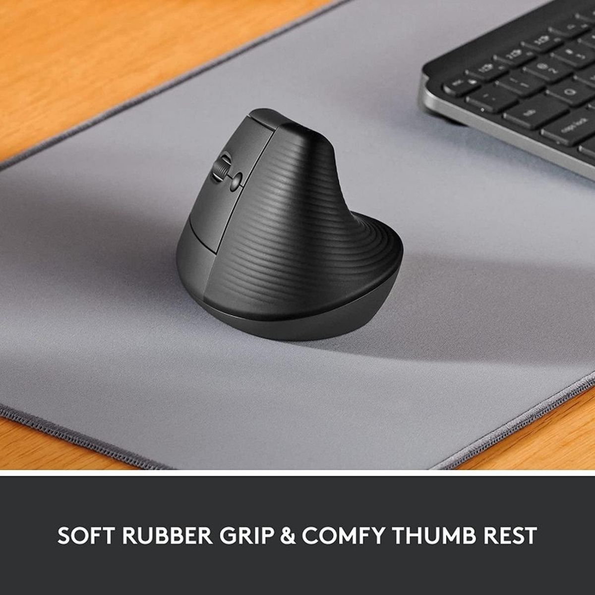 LOGITECH - Mouse vertical inalámbrico ergonómico Lift NEGRO - Zurdo