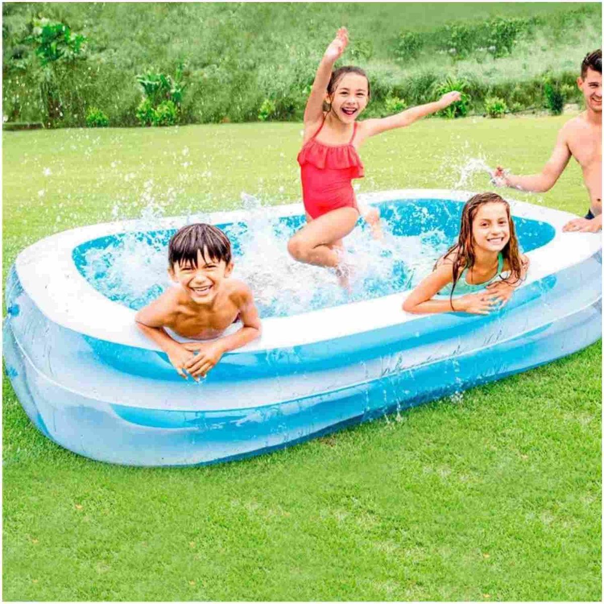 INTEX - Piscina Familiar Inflable Rectangular Intex, 262 x 175 x 56 cm, 770 L