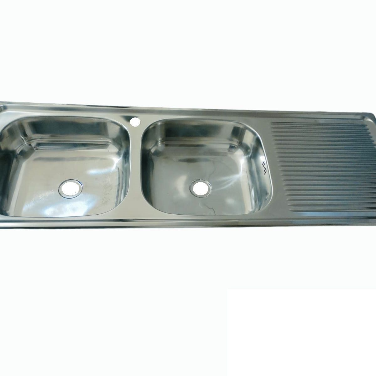 GENERICO - Cubierta Lavaplatos Empotrado 120cm  Kit Sifón Desague LD Caja 5U