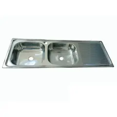 GENERICO - Cubierta Lavaplatos Empotrado 120cm Kit Sifón Desague LD Caja 5U