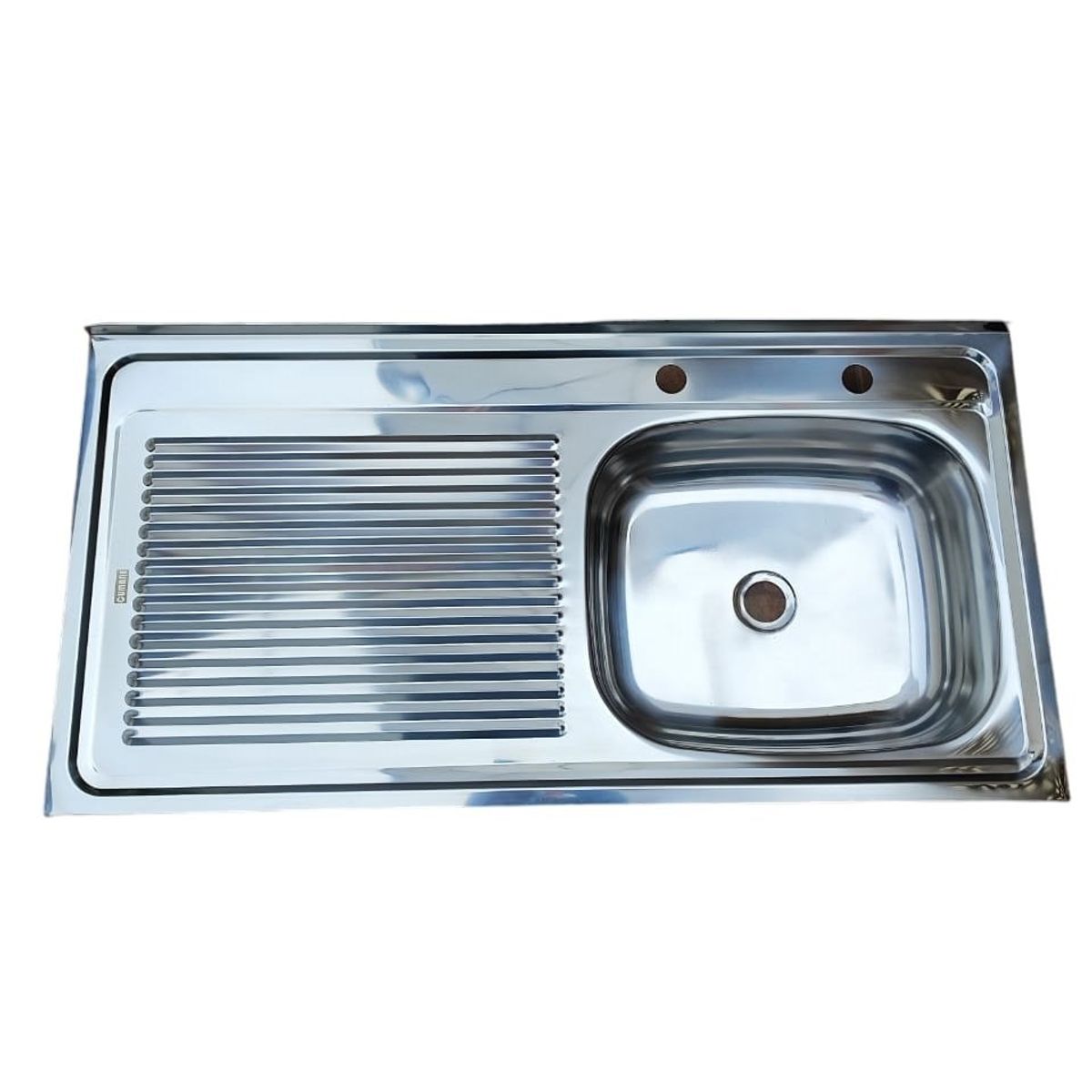 GENERICO - Cubierta Lavaplatos Sobreponer 100cm  Kit Sifón Desague LI