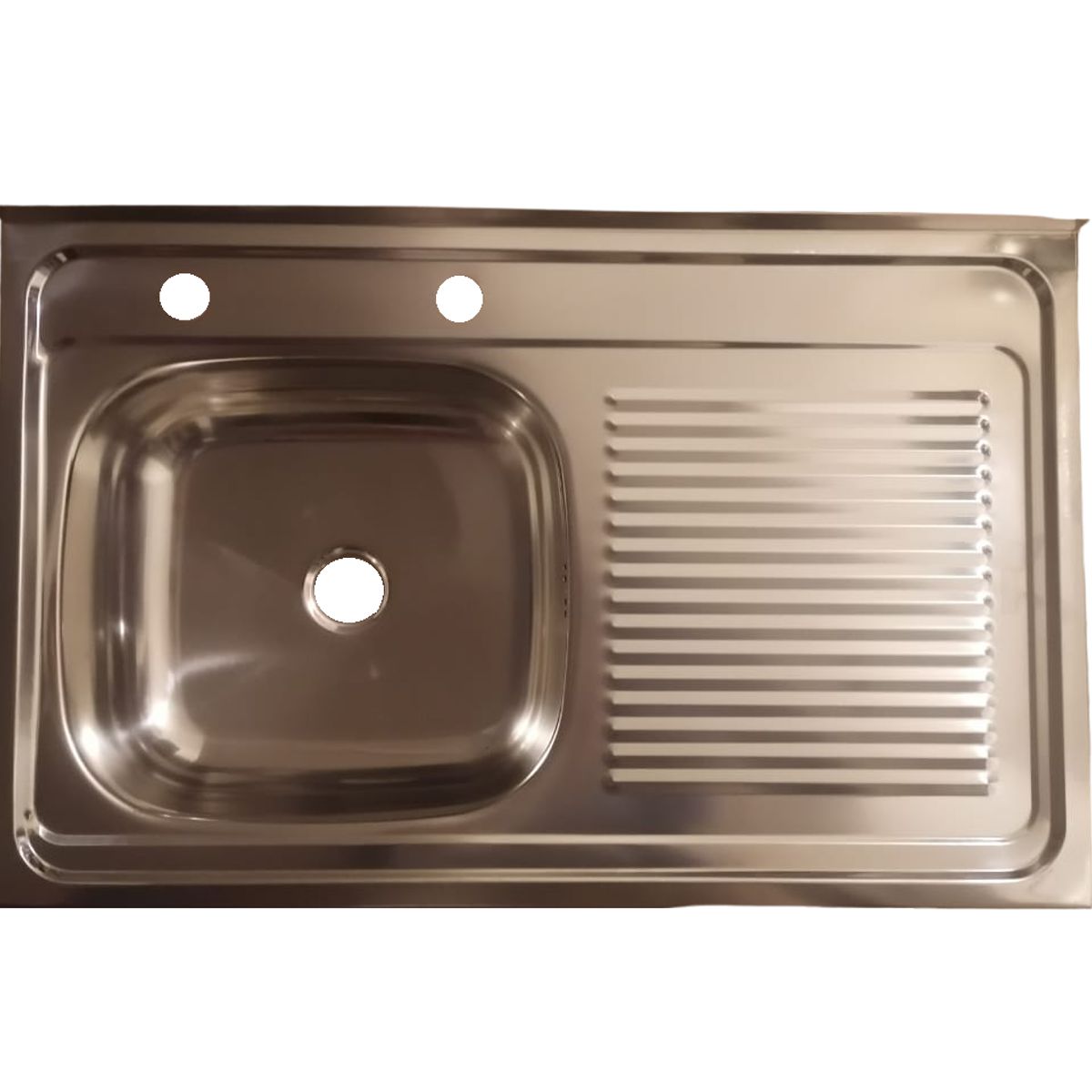 GENERICO - Cubierta Lavaplatos Sobreponer 80cm  Kit Sifón Desague LD Caja 5U