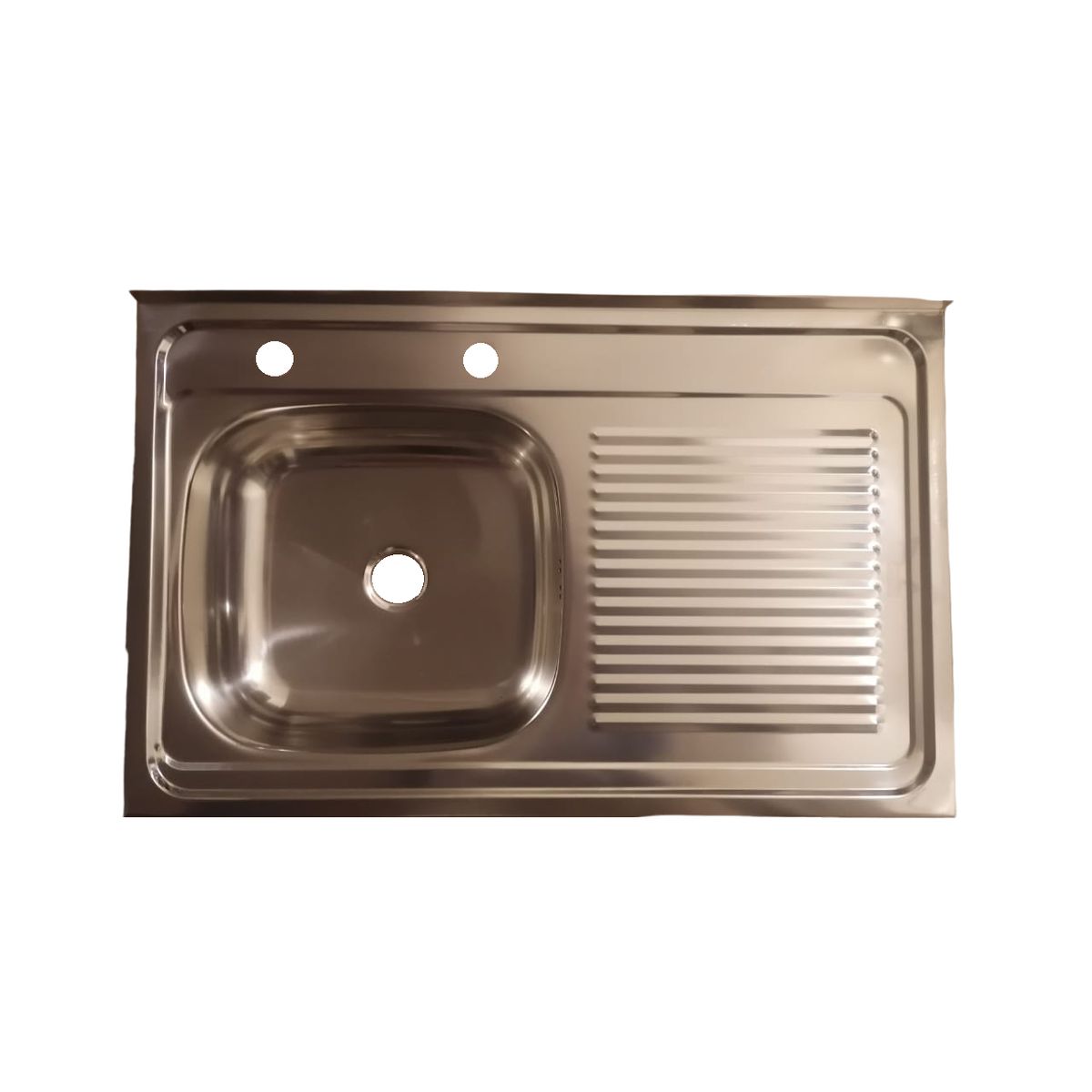 GENERICO - Cubierta Lavaplatos Sobreponer 80cm  Kit Sifón Desague LD Caja 5U