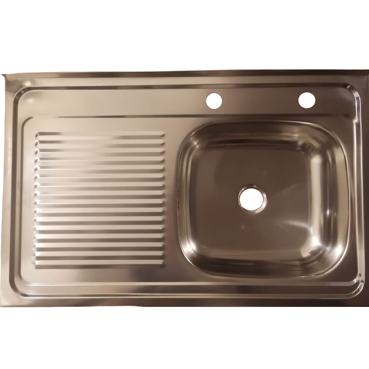 GENERICO - Cubierta Lavaplatos Sobreponer 80cm  Kit Sifón Desague LI