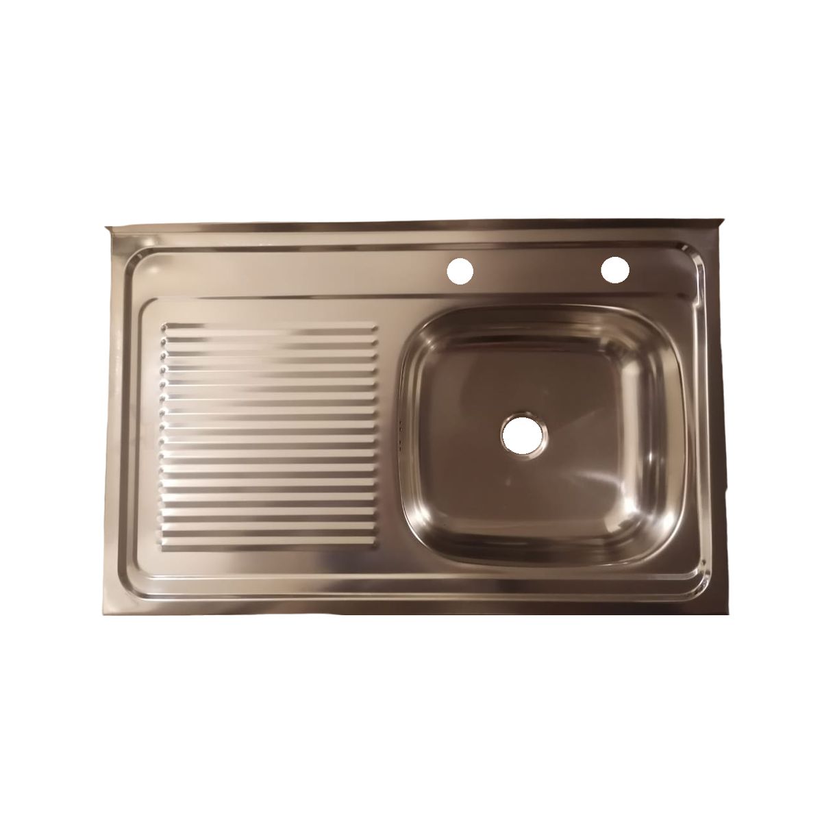 GENERICO - Cubierta Lavaplatos Sobreponer 80cm  Kit Sifón Desague LI