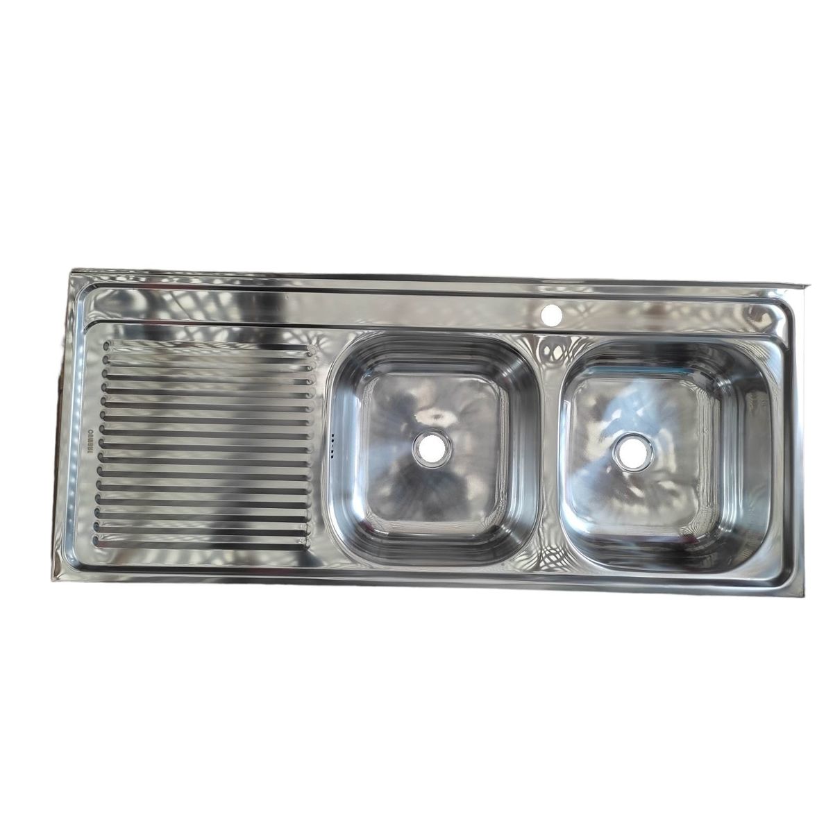 GENERICO - Cubierta Lavaplatos Sobreponer 120cm  Kit Sifón Desague LI