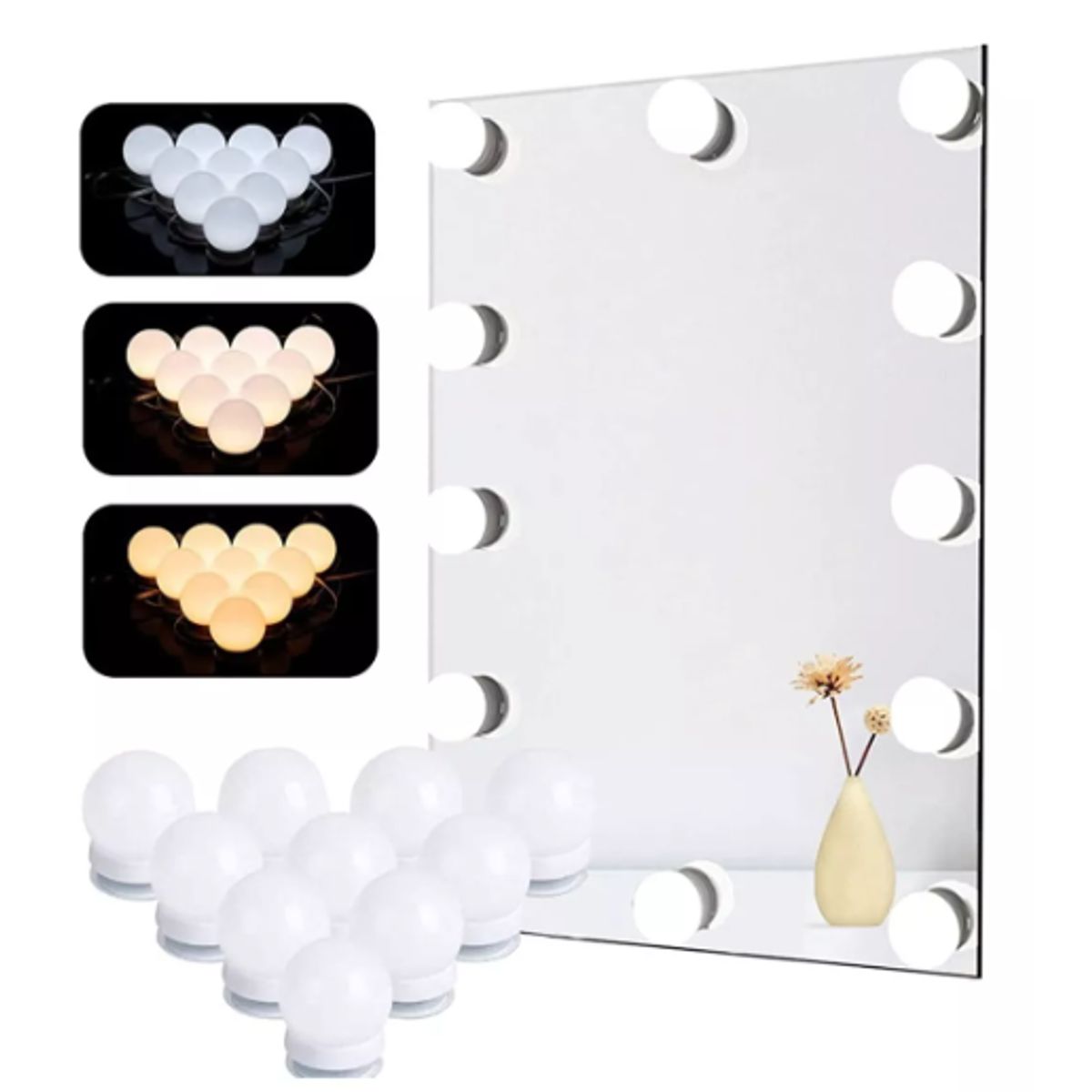 GENERICO - Luces Para Espejo Tocador Maquillaje 10 Led Bombillas BLANCA