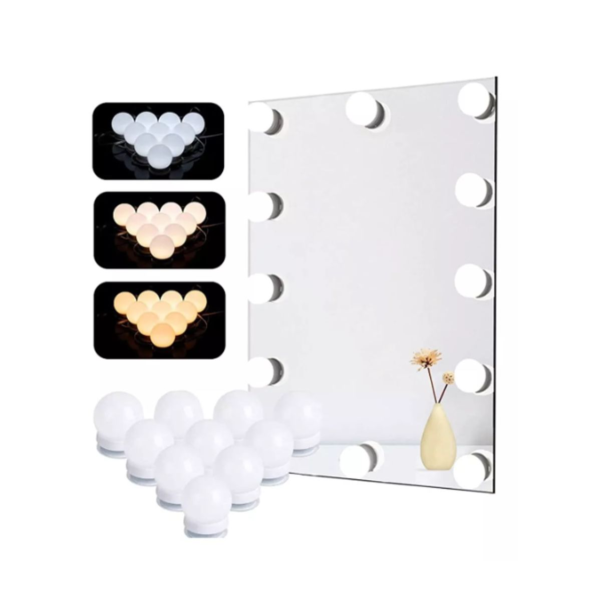 GENERICO - Luces Para Espejo Tocador Maquillaje 10 Led Bombillas BLANCA