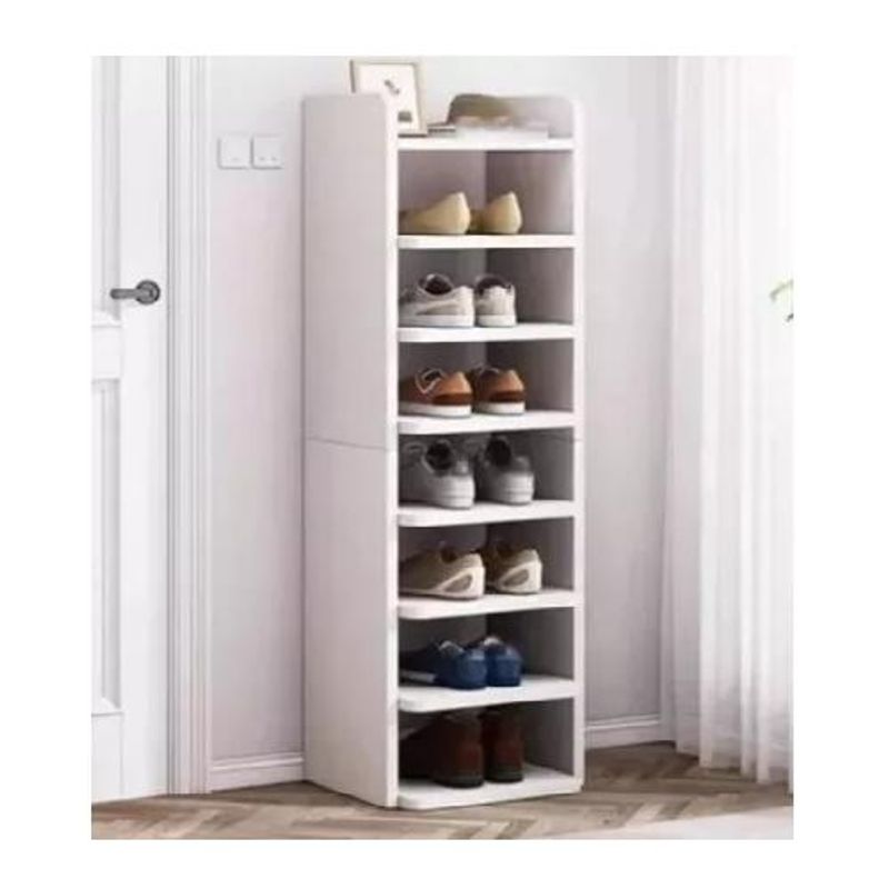 GENERICO - Organizador Armable de Zapatos 8 Niveles para Closet Blanco
