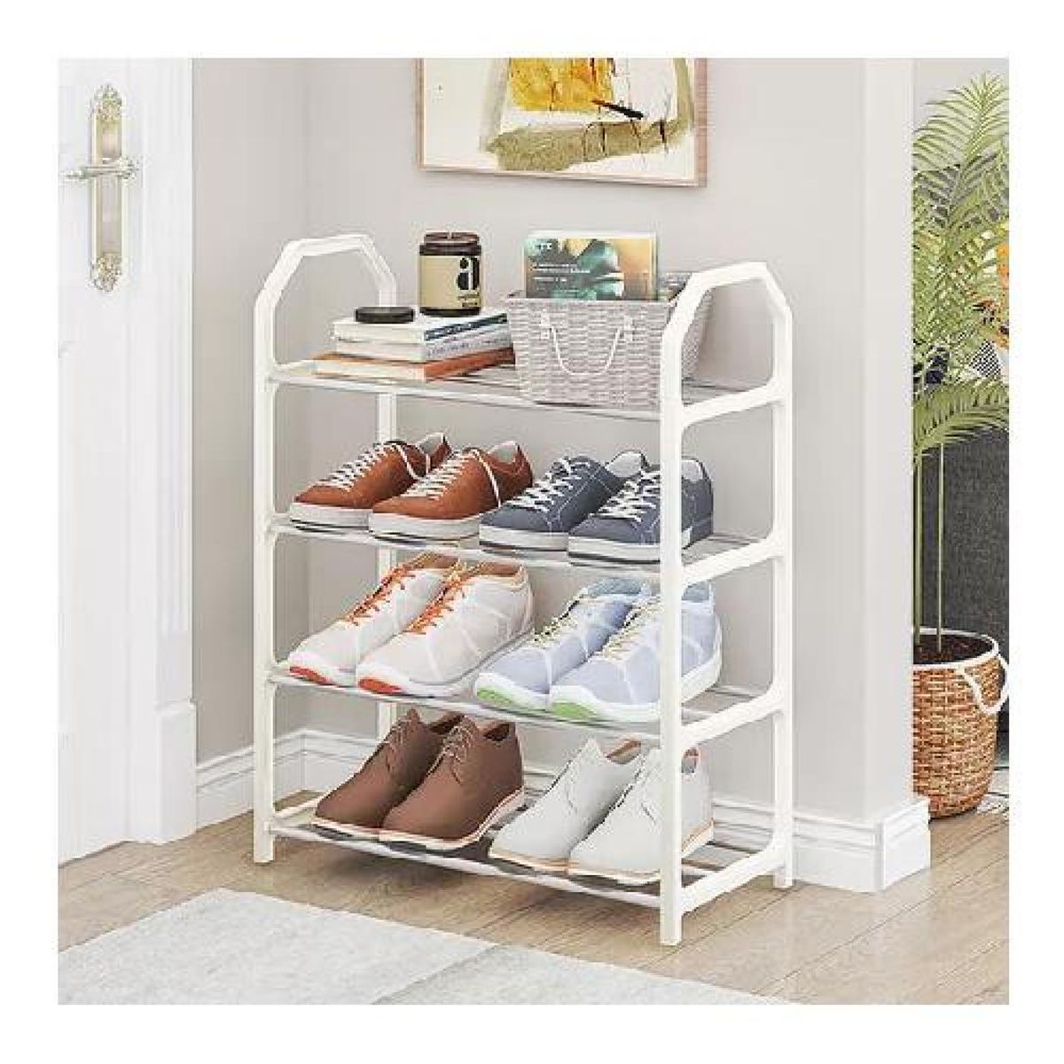 GENERICO - Mueble zapatero organizador 4 niveles armable