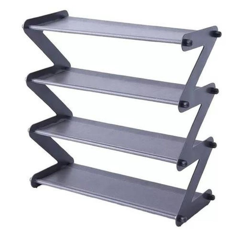 GENERICO - Organizador de Zapatos Modelo Z para 8 Pares Color Gris