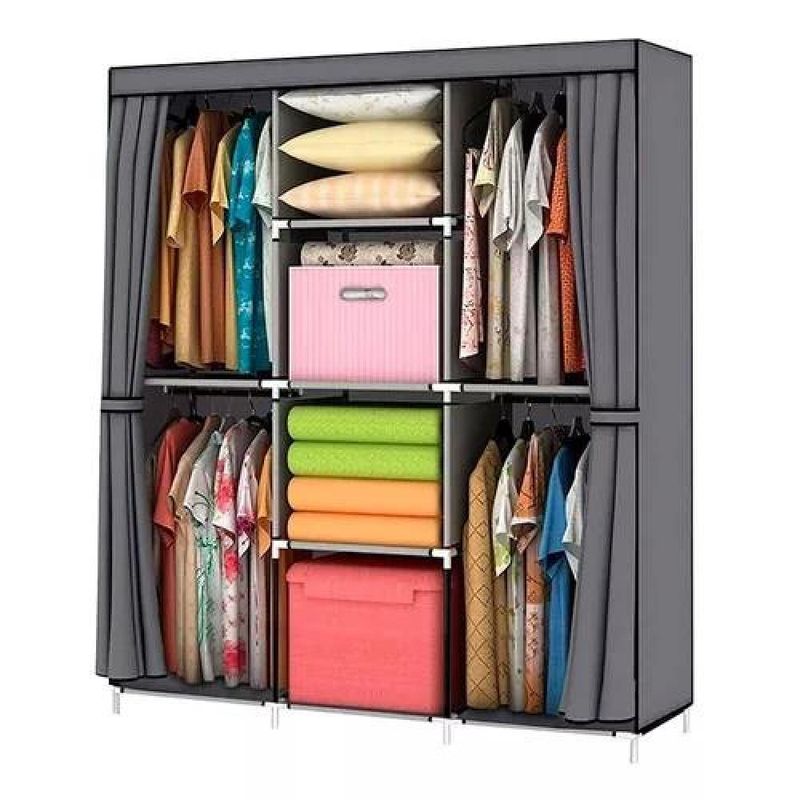 GENERICO - Armario closet ropero armable grande gris