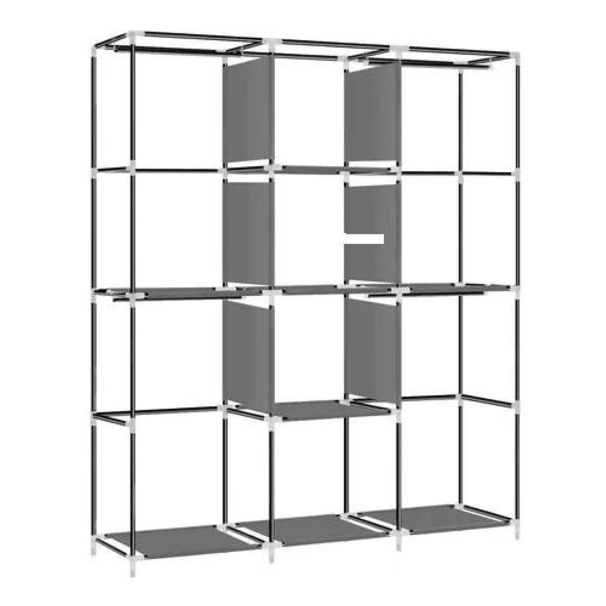GENERICO - Armario closet ropero armable grande gris
