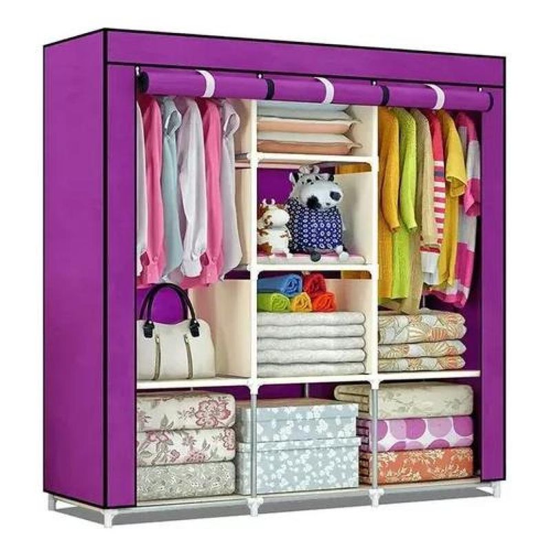 GENERICO - Armario closet ropero armable grande 175x45x130cm morado