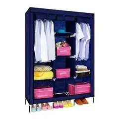 GENERICO - Closet organizador de ropa armable de tela azul